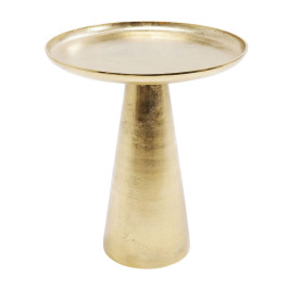 Ronde bijzettafel messing