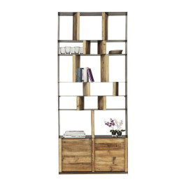 Open wandkast van dennenhout