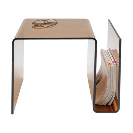 Bijzettafel gebogen glas