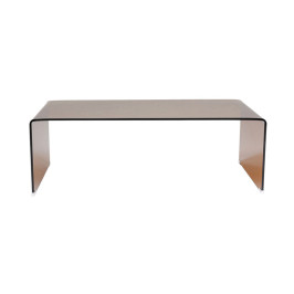 Salontafel gebogen glas