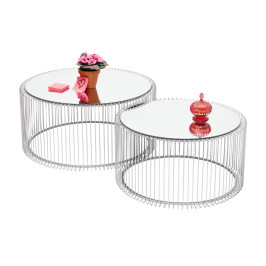 Ronde salontafelset staaldraad