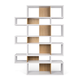 Witte design boekenkast 220 cm