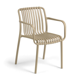 Kunststof eetstoel met arm