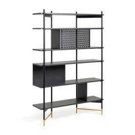 Zwart essenhouten wandrek