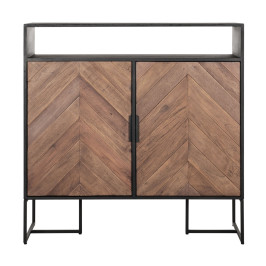 Visgraat dressoir met open vak