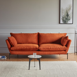 Scandinavische 2-zits bank met metalen poten