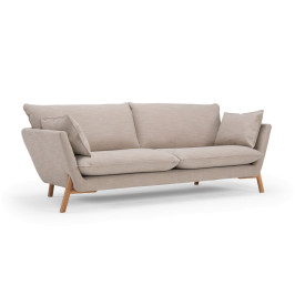 Scandinavische 2-zits bank met eiken poten