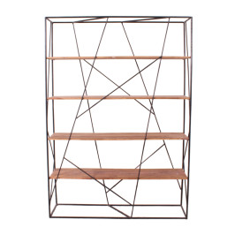 Industriele roomdivider met 4 planken