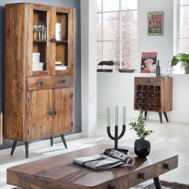 Vitrinekast van sheesham hout