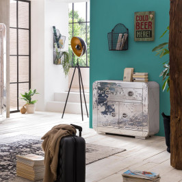 Zilveren dressoir met 1 laden