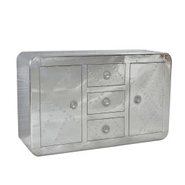 Zilveren dressoir van aluminium