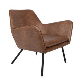 Lederen retro fauteuil