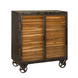 Metalen dressoir op wielen