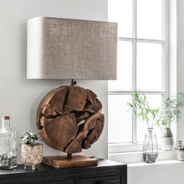Tafellamp teak
