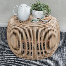 Rotan salontafel rond 60 cm