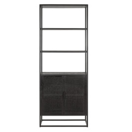 Zwarte kast met open vakken