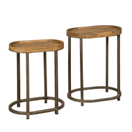 Ovalen bijzettafels set
