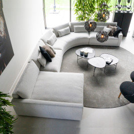 Ronde hoekbank samenstellen