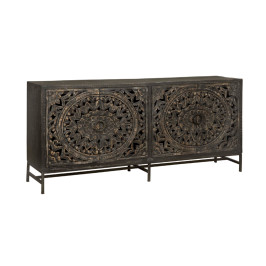 Groot vintage dressoir snijwerk