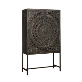 Vintage wandkast snijwerk