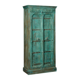 Indiase vintage kast aqua green