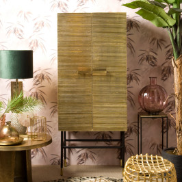 Gouden wandkast ribbels