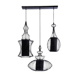 Retro hanglamp zwart 3