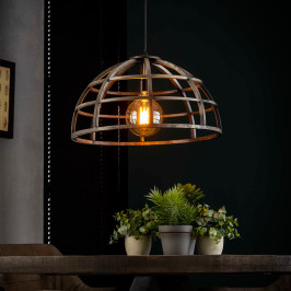 Ronde hanglamp van vintage ijzer