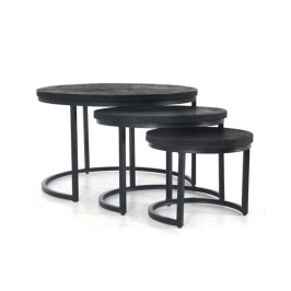 Ronde salontafelset zwart