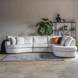 Hoekbank met ronde lounge samenstellen