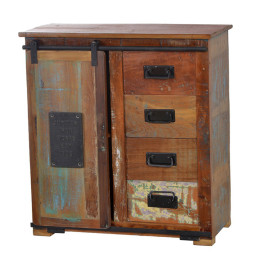 Wandkast van gerecycled hout