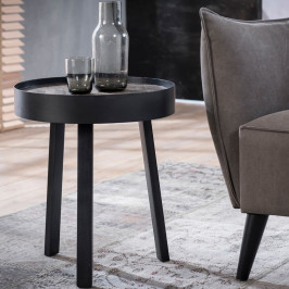 Ronde salontafel met metalen rand