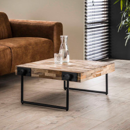 Teakhouten vierkante salontafel