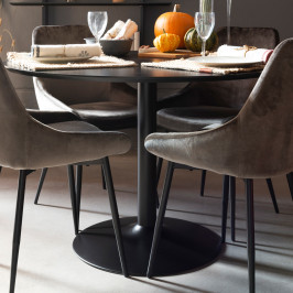 Ronde eettafel trompetvoet