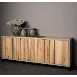 Dressoir van eiken en beton 4D