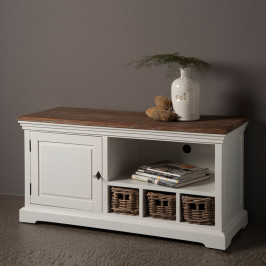 Landelijk tv meubel met manden 120 cm