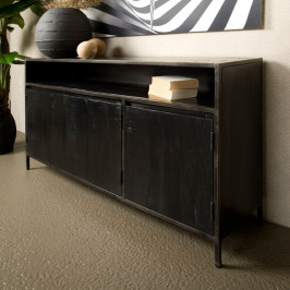 Zwart dressoir industrieel