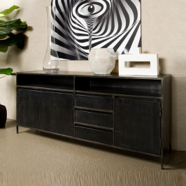 Industrieel zwart dressoir