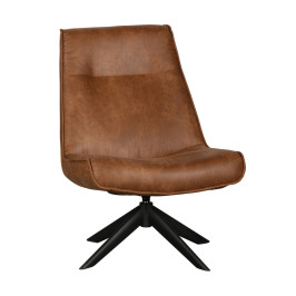 Draaibare fauteuil cognac bruin