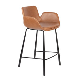 Leren barstoel met armleuningen