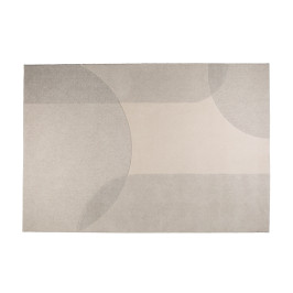 Retro vloerkleed grijs