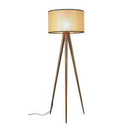Driepoot vloerlamp riet